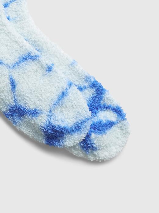 Kadın Mavi Dokulu Cozy Çorap
