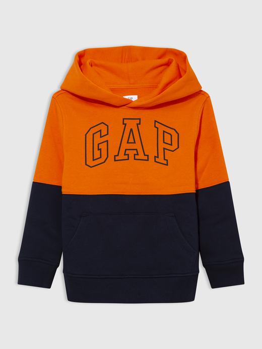 Erkek Çocuk Turuncu Gap Logo Kapüşonlu Sweatshirt
