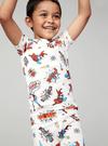Kız Bebek Beyaz Marvel 100% Organik Pamuk Pijama Seti