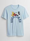 Erkek Mavi Disney Mickey Mouse Grafik Baskılı T-Shirt