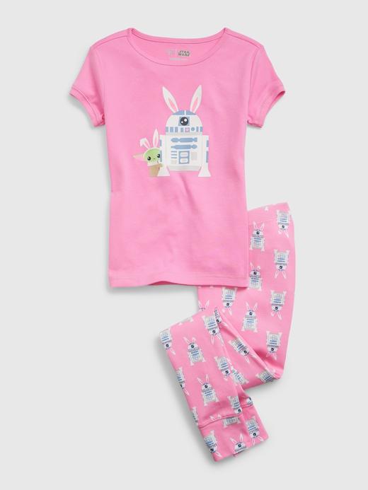 Kız Çocuk Pembe Star Wars 100% Organik Pamuk Pijama Seti