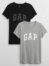 Kadın Çok Renkli 2'li Gap Logo Kısa Kollu T-Shirt
