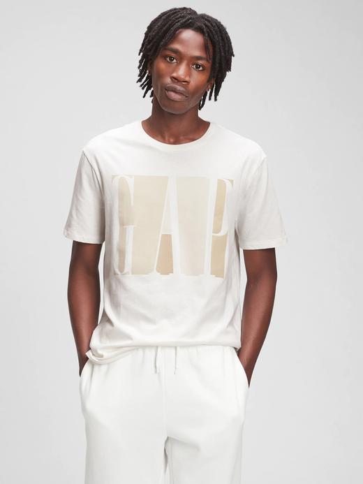 Erkek Beyaz Gap Logo Colorblock T-Shirt