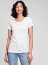 Kadın Beyaz Favorite Desenli Yuvarlak Yaka T-Shirt