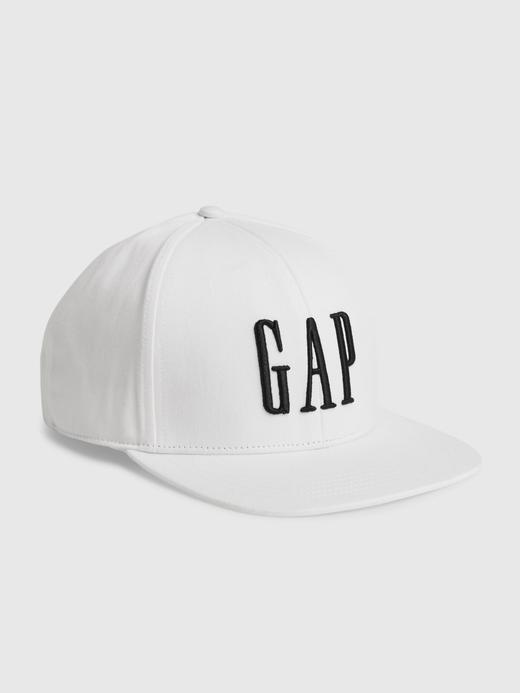 Erkek Beyaz 100% Pamuk Gap Logo Snapback Şapka
