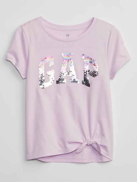 Kız Çocuk Lila Gap Logo T-Shirt