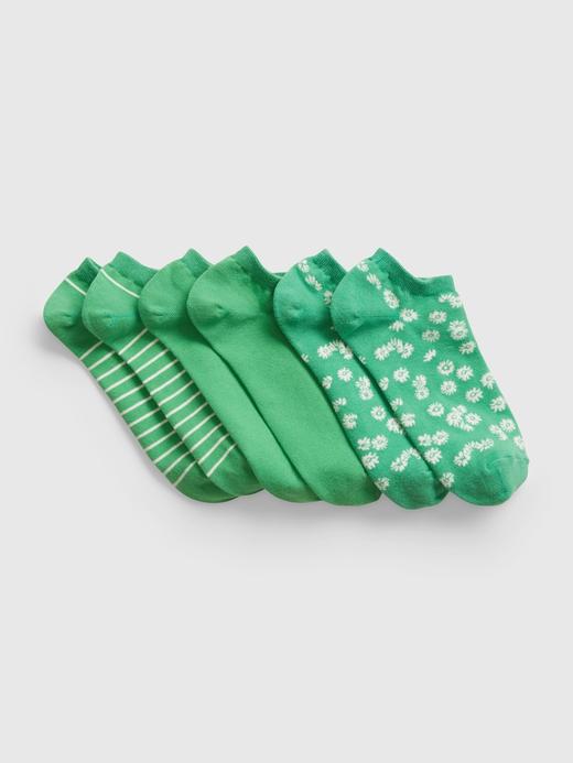 Kadın Yeşil 3'lü Desenli Çorap