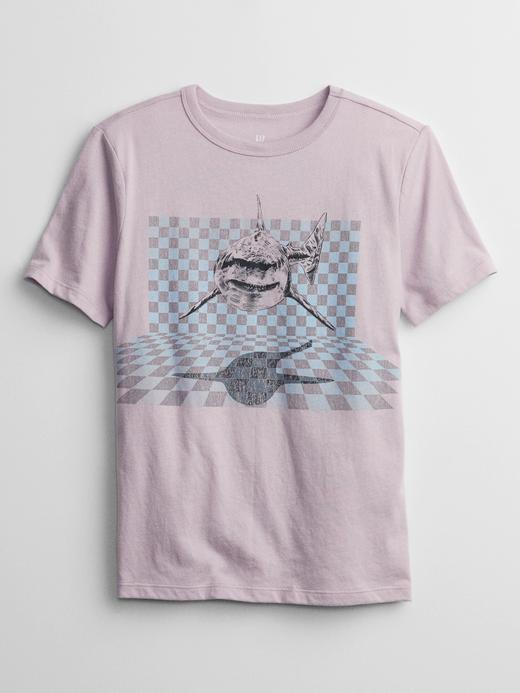 Erkek Çocuk Mor Grafik Baskılı T-Shirt