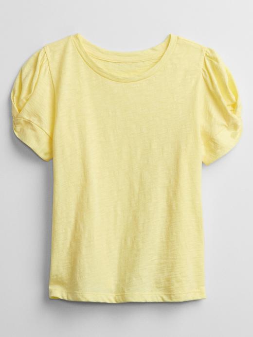 Kız Çocuk Sarı Twist Kol T-Shirt