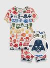 Kız Bebek Çok Renkli Star Wars™ %100 Organik Pamuk Pijama Şort Set