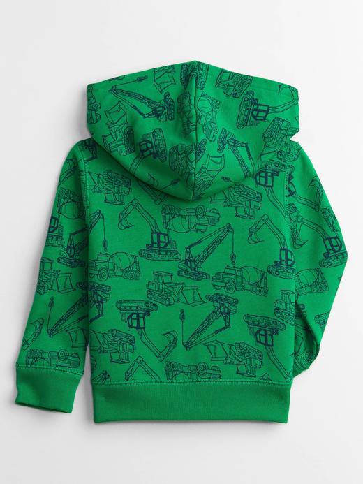 Erkek Bebek Yeşil Gap Logo Baskılı Kapüşonlu Sweatshirt