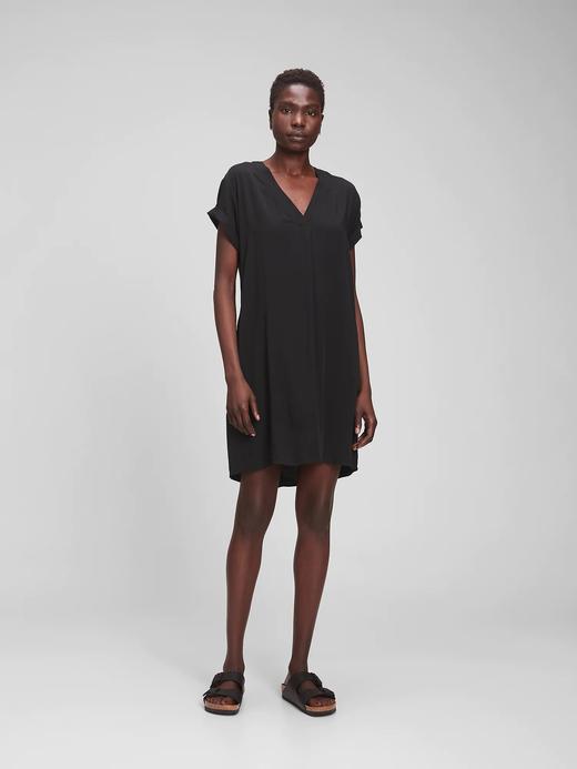 Kadın Siyah V Yaka Elbise