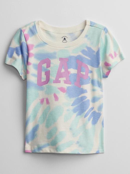 Kız Bebek Mavi Gap Logo Batik Desenli T-Shirt