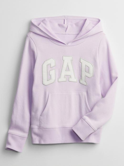 Kız Çocuk Lila Gap Logo Kapüşonlu Sweatshirt
