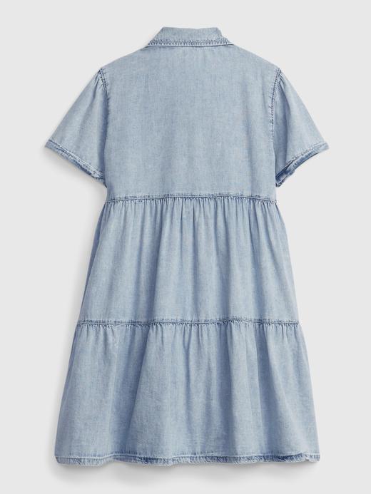 Kız Çocuk Açık Mavi Denim Elbise
