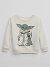 Erkek Bebek Beyaz Star Wars™ Grafik Baskılı Sweatshirt