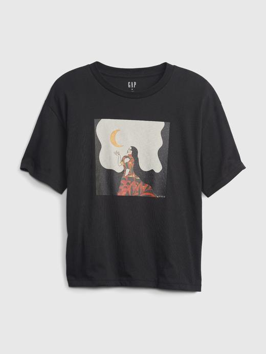 Kadın Mor Gap x Yen Ospina 100% Organik Pamuk T-Shirt