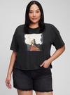 Kadın Siyah Gap x Yen Ospina 100% Organik Pamuk T-Shirt