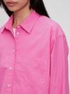 Kadın Çok Renkli Çizgili 100% Organik Pamuk Oversize Gömlek