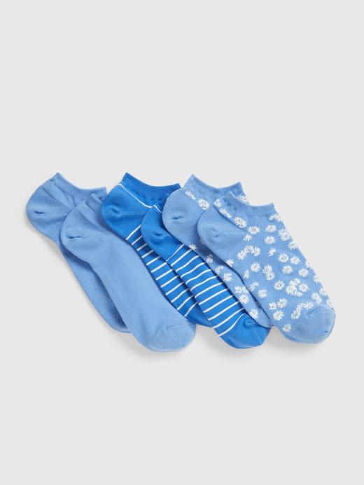 Kadın Mavi 3'lü Desenli Çorap