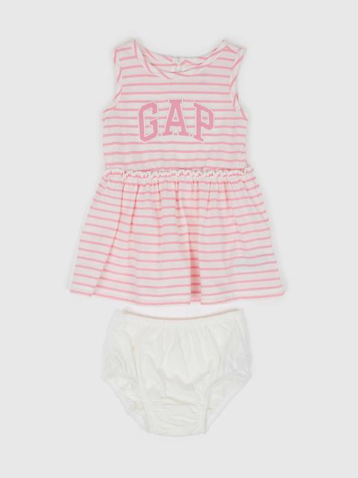 Kız Bebek Pembe Gap Logo Elbise Set