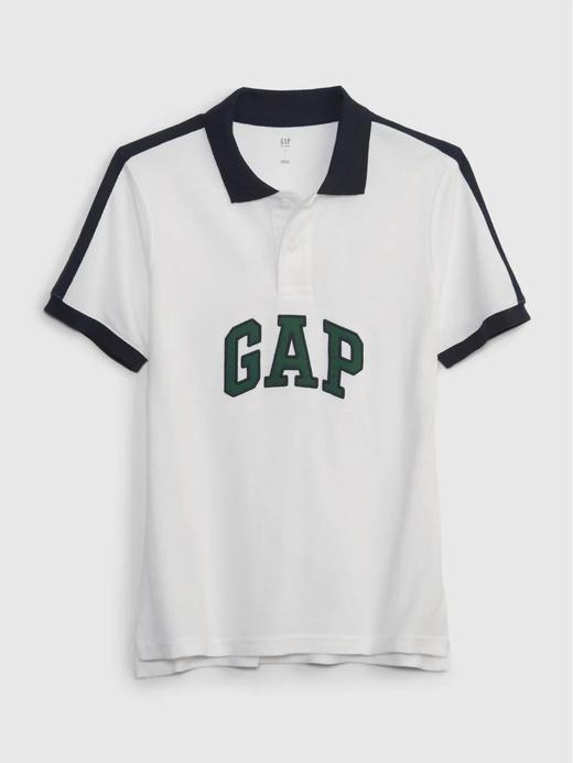Erkek Çocuk Beyaz Gap Logo Polo T-Shirt