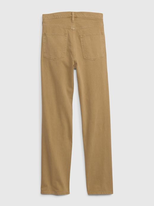 Genç Erkek Kahverengi Original Fit Washwell™ Khaki Pantolon