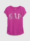 Kız Çocuk Fuşya İşlemeli Gap Logo T-Shirt