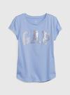 Kız Çocuk Mavi İşlemeli Gap Logo T-Shirt