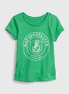 Kız Bebek Yeşil 100% Organik Pamuk T-Shirt