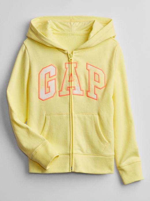 Kız Çocuk Sarı Gap Logo Fermuarlı Sweatshirt