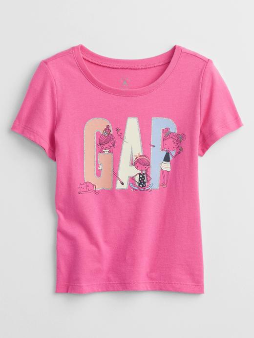 Kız Bebek Pembe Grafik Baskılı T-Shirt
