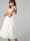 Kız Çocuk Beyaz Fırfır Detaylı Elbise
