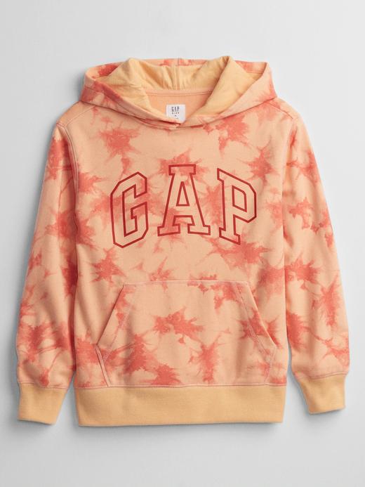 Erkek Çocuk Turuncu Gap Logo Kapüşonlu Sweatshirt