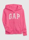 Kız Çocuk Pembe Gap Logo Fermuarlı Sweatshirt