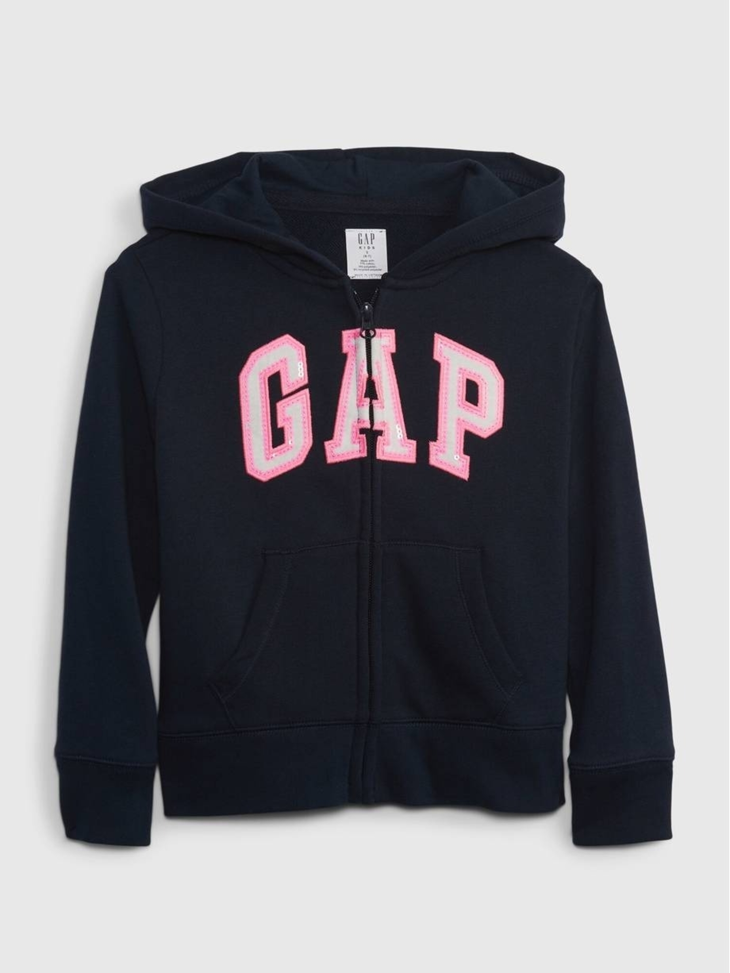 Gap Logo Fermuarlı Havlu Kumaş Sweatshirt. 1