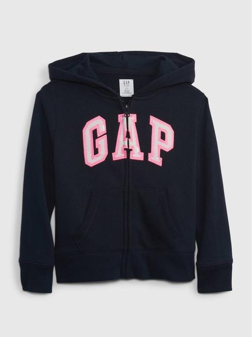 Kız Çocuk Lacivert Gap Logo Fermuarlı Sweatshirt