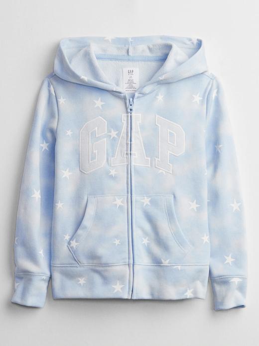 Kız Çocuk Mavi Gap Logo Fermuarlı Sweatshirt