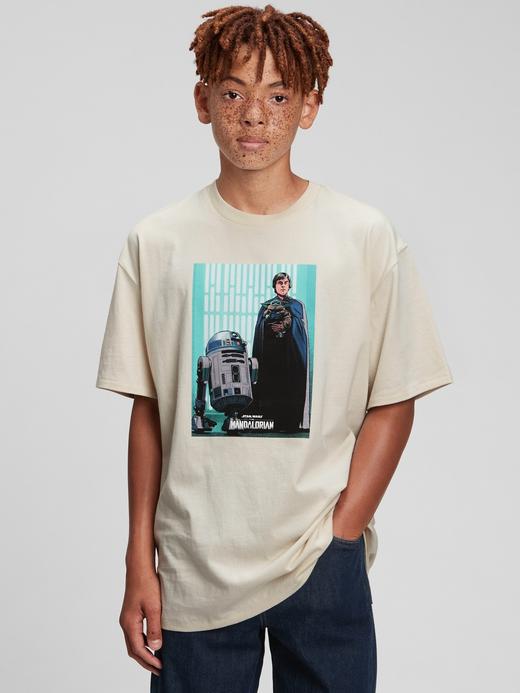 Genç Erkek Bej Star Wars™ %100 Organik Pamuk T-Shirt