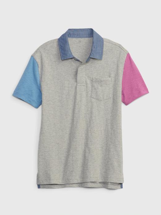 Erkek Çocuk Gri Polo T-Shirt