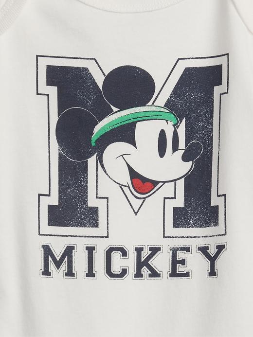 Erkek Bebek Beyaz Disney Mickey Mouse Grafik Baskılı Bodysuit