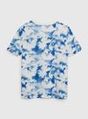 Erkek Çocuk Mavi %100 Organik Pamuk Cepli T-Shirt