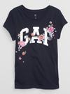 Kız Çocuk Lacivert Gap Logo Grafik Baskılı T-Shirt