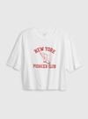 Kadın Kahverengi Gap x New York Pioneer Club Grafik Baskılı T-Shirt