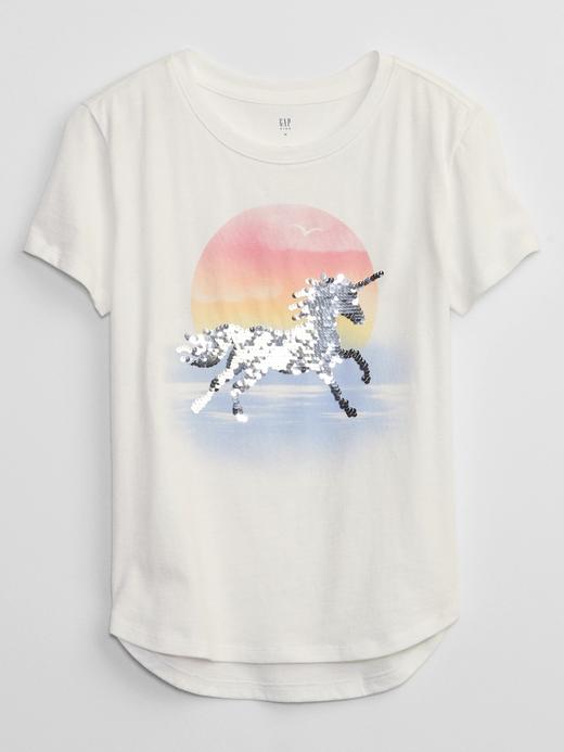 Kız Çocuk Beyaz Grafik Baskılı T-Shirt