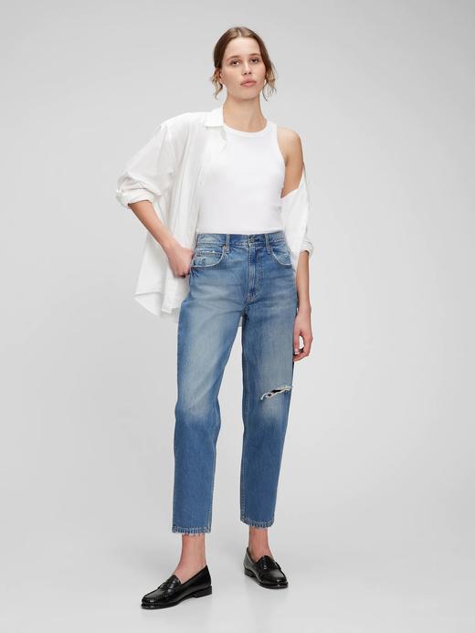 Kadın Koyu Mavi High Rise Washwell Straight Jean Pantolon