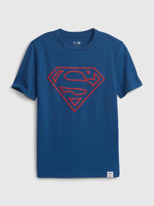 Erkek Çocuk Mavi DC™  100% Organik Pamuk Grafik Baskılı T-Shirt