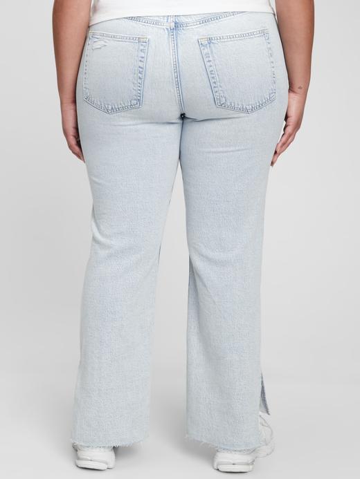 Kadın Açık Mavi Mid Rise Washwell™ Loose Jean Pantolon
