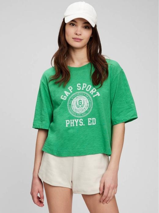 Kadın Yeşil Gap Logo T-Shirt