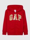 Kız Çocuk Kırmızı Gap Logo Fermuarlı Sweatshirt